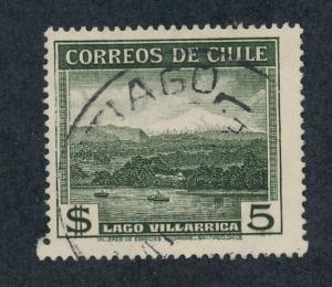   Chile 1938 Scott  208 used - 5p, Lake Villarrica