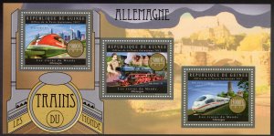 Guinea 2012 TRAINS OF THE WORLD (GERMANY) Souvenir Sheet MNH