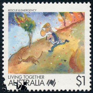 Australia 1988 $1 Living Together - Rescue & Emergency SG1136 Fine Used 2