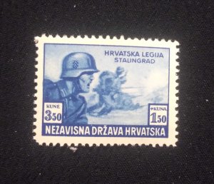 O) 1943  CROATIA, INFANTRY REGIMENT. SOLDIERS,  AT STALINGRAD, MNH