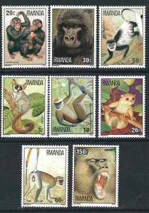 Rwanda 857-64 Monkeys MNH VF 1978 SCV $14.15