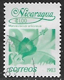 Nicaragua # 1215 - Malvaviscus - used.....{KBrM}