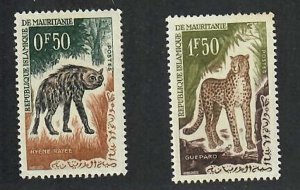 Mauritania; Scott 134, 136;  1963;  Unused; NH