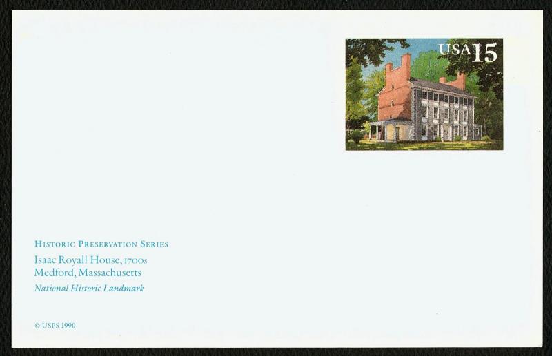 #UX148 15c  Isaac Royall House, Mint **ANY 5=FREE SHIPPING**