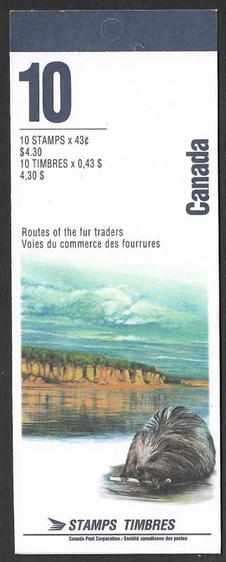 CANADA 1994 HERITAGE RIVERS ROUTES of the FUR TRADERS BOOKLET Sc 1515b MNH