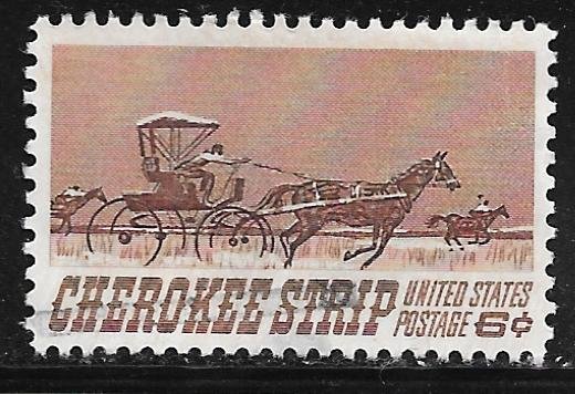 USA 1360: 6c Racing for Homesteads in Cherokee Strip, 1893, used, VF