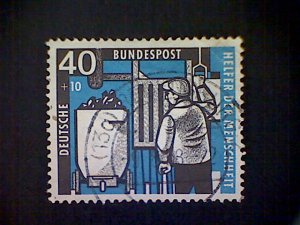 Germany, Scott #B359, used (o), 1957,  Miner and Elevator, (40+10)pfs