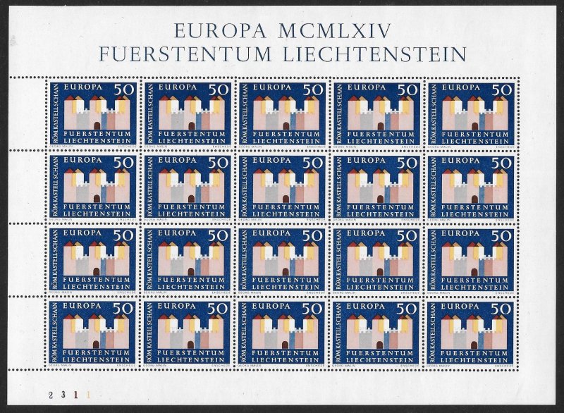 LIECHTENSTEIN (80) All different Sheets of stamps ALL Mint Never Hinged