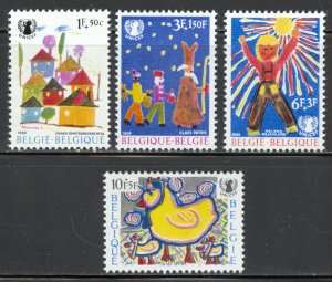 Belgium Scott B841-44 MNHOG - 1969 UNICEF/Children's Drawings - SCV $1.90