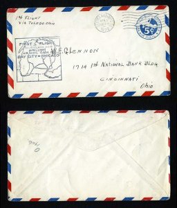 # UC1 CAM # 27 First Flight cover from Cleveland, OH - 4-1-1929