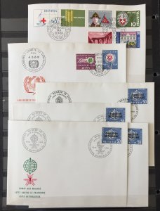 Switzerland 1960s Covers FDC Malaria Red X (12 Items)  AB1668