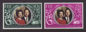 Fiji QEII Silver Wedding 328-329 MNH VF