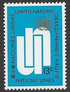 UNITED NATIONS NEW YORK 1969 13c Regular Issue Sc 196 MNH