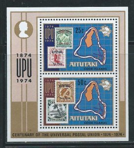 Aitutaki 103a 1974 100th UPU s.s. MNH