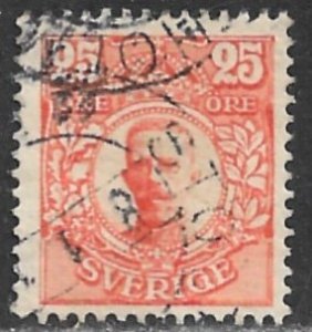 SWEDEN 1910-19 25o King GUSTAF V Sc 84 VFU