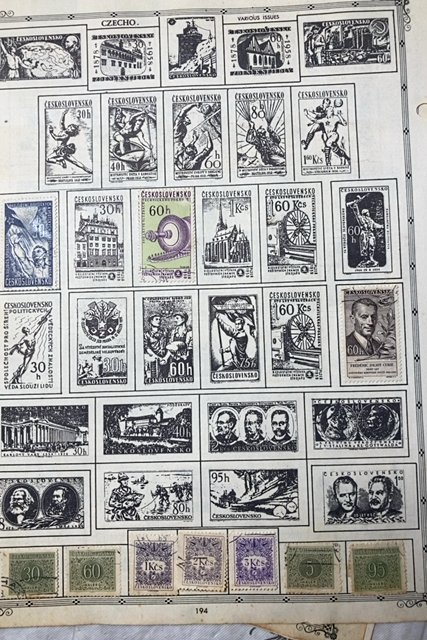 OLD CUBA & COSTA RICA STAMPS HINGED ON ALBUM PAGES + SOME OTHER COUNTRIES