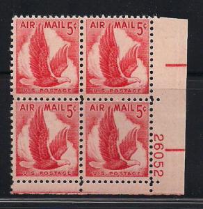 #C50 Eagle in Flight Plate Block CV$1.15