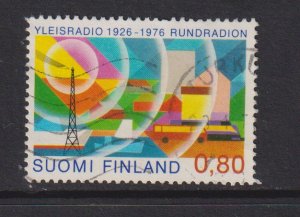 Finland    #588 used  1976  radio and television