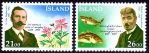 Iceland Scott 682-683 MNH  - Flowers, Fish (1989)
