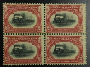 MOMEN: US STAMPS #295 BLOCK UNUSED LOT #53004