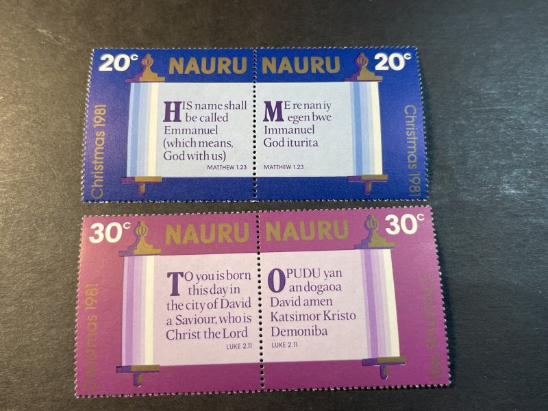 NAURU # 236-239(237a-239a)-MINT/NEVER HINGED---COMPLETE SET IN PAIRS---1981