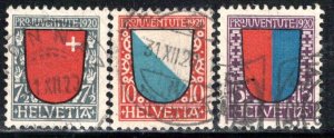 Switzerland Scott # B15 - B17, used