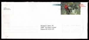 Canada - Used Prestamped Envelope 2003 (Birds: Scarlet Tanager)