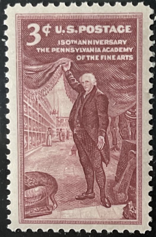 Scott #1064 1955 3¢ Pennsylvania Academy MNH VF/XF