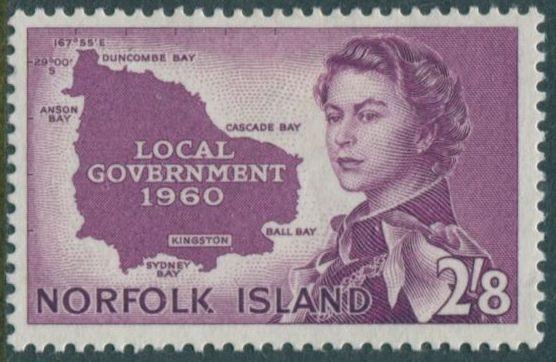 Norfolk Island 1960 SG40 2/8d QEII Local Government MLH