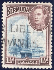 Bermuda 1938 1 1/2p violet brown SC119