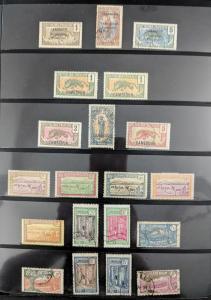 EDW1949SELL : FRENCH COLONIES Old Time Mint & Used collection. Nicely displayed.