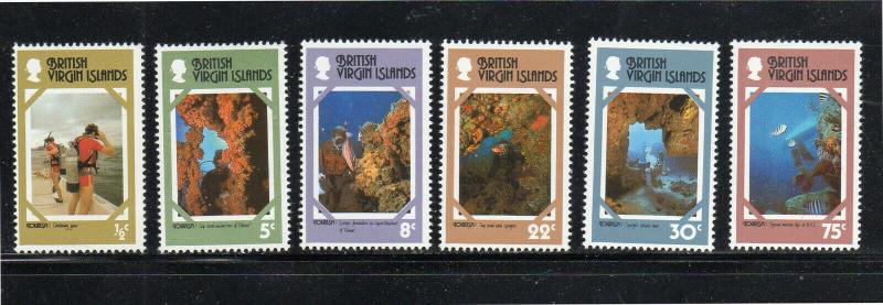 VIRGIN ISLANDS #327-332  1977  TOURIST PUBLICY   MINT VF NH O.G