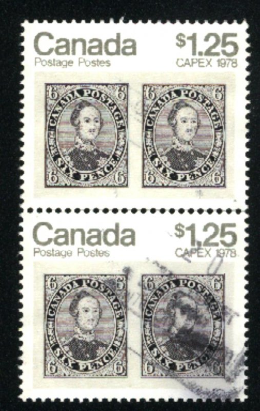 Canada 756   -1   Pair  used  1978 PD