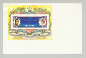 Lesotho #337a Charles & Diana Royal Wedding 1v Imperf Proof of S/S