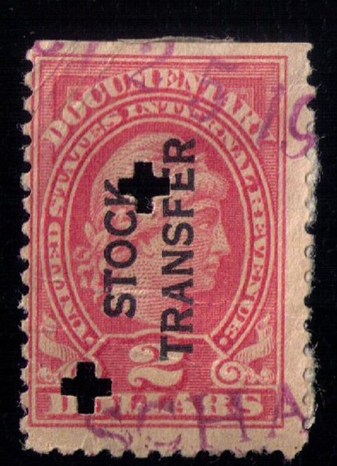 US Sc #Rd13 Used (Mild Crease) Cross Hole Punched x2 F-VF