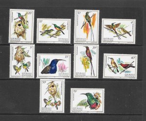 BIRDS - RWANDA  #1130-39  MNH