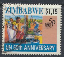 Zimbabwe SG 915  SC# 747 Used  1995 United Nations  see detail and scan