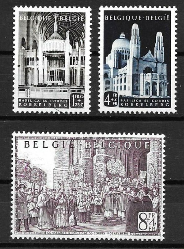 BELGIUM 1952 25th Annie. of The Cardinalate (3v Cpt) Fresh MNH CV$45+