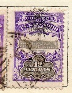 Salvador 1907 Early Issue Fine Used 12c. Optd 126221