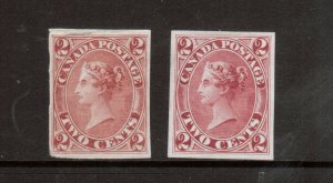 Canada #20TC #20TCi Very Fine Plate Proof Duo On India Paper