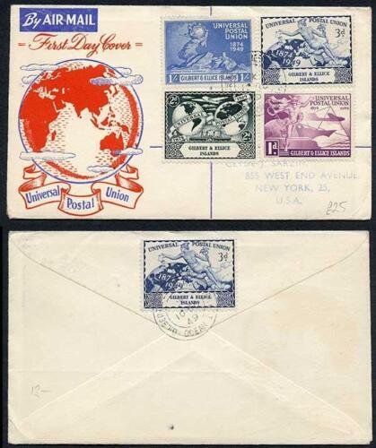 Gilbert and Ellice 1949 UPU Illustrated First Day Cover 