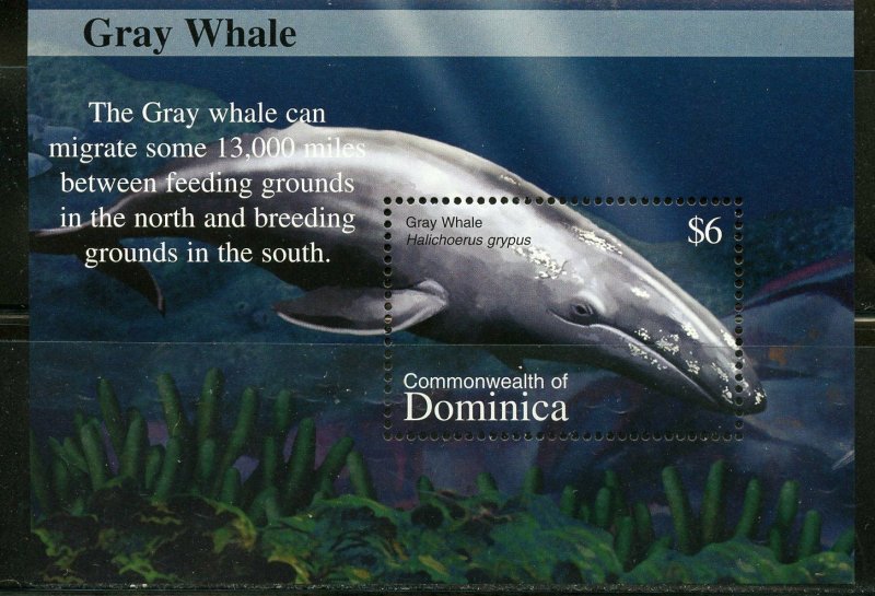 DOMINICA WHALES SHEET & SOUVENIR SHEET MINT NH  