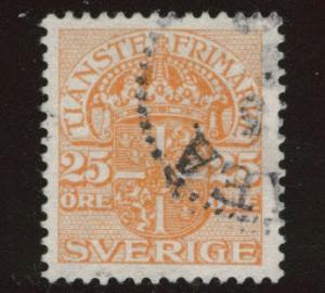 SWEDEN Scott o52 used 1910 official stamp 