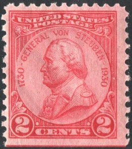 SC#689 2¢ Von Steuben Single (1930) MNH