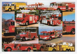 Malagasy Republic  1999 FIRE BRIGADE U.S.A. Sheetlet (4) IMPERFORATED  MNH