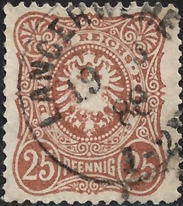 Germany 1880 Scott # 41 Used. Langerwehe Town Cancel. Ships Free With Another.