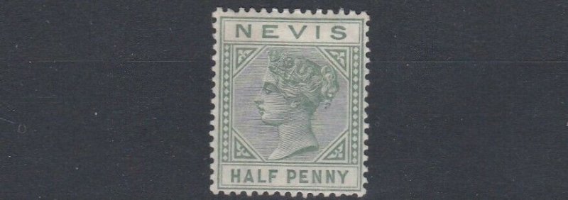 NEVIS  1882 - 90  S G 25  1/2  DULL GREEN     MH      CAT £14