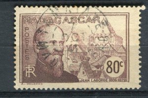 FRENCH COLONIES; MADAGASCAR early 1938 Laborde issue used 80c. POSTMARK