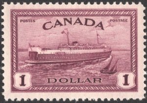 Canada SC#273 $1.00 Abegweit: Train Ferry, Prince Edward Island (1946) MNH