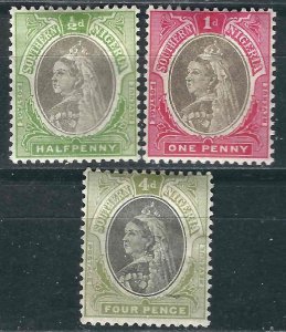 Southern Nigeria 1, 2, 4 SG 1. 2, 4 MH F/VF 1901 SCV $8.75